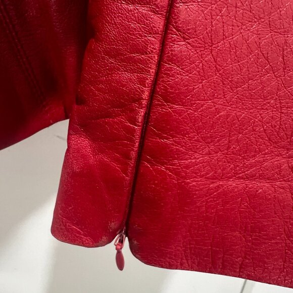 Kenneth Cole Reaction Red Leather Jacket size XS - Picture 8 of 12